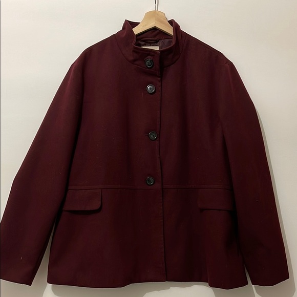 Old Navy Women’s Plus Burgundy Pea Coat XXL - Picture 3 of 11